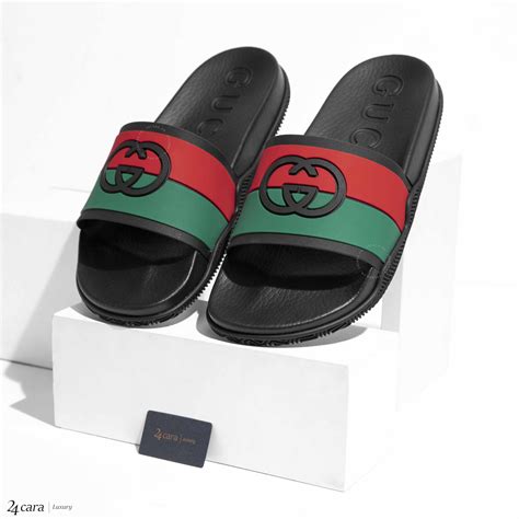 guys gucci slides|men Gucci interlocking slides.